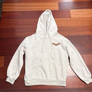 SHEIN White Fleece Hoodie with Salem Design